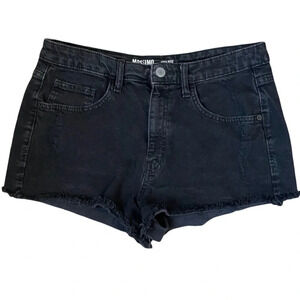 Mossimo Supply Co Black Denim Distressed High Rise Cut Offs Shorts  Sz 13